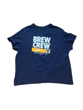 Nike MLB Milwaukee Brewers "The Brew Crew" T-Shirt-Blue-XXL-GUC